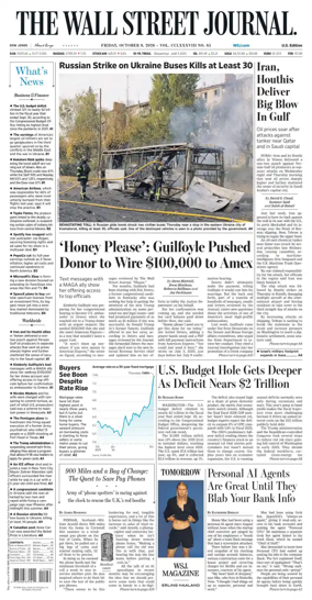 Cover of The Wall Street Journal
