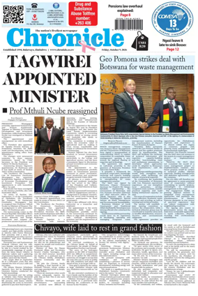 Cover of Chronicle (Zimbabwe)