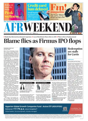 Cover of The Australian Financial Review