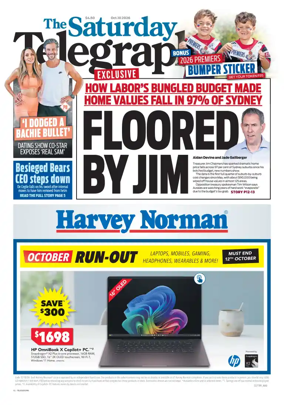 Cover of The Daily Telegraph (Sydney)