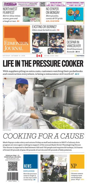Cover of Edmonton Journal