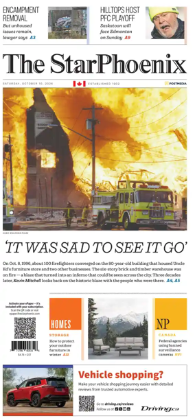 Cover of Saskatoon StarPhoenix