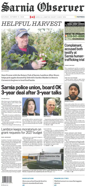 Cover of The Observer (Sarnia)