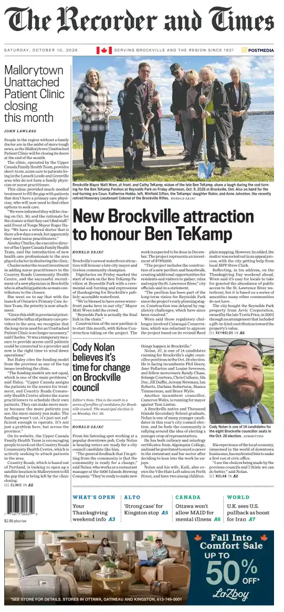 Cover of The Recorder & Times (Brockville)