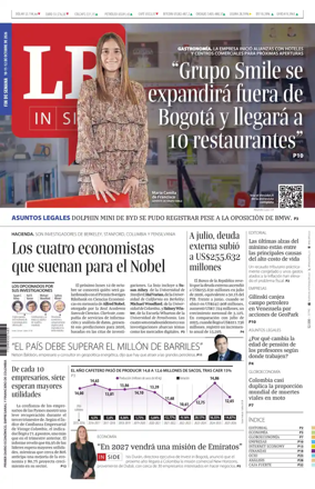 Cover of La Republica (Colombia)