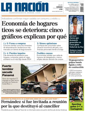 Cover of La Nacion (Costa Rica)