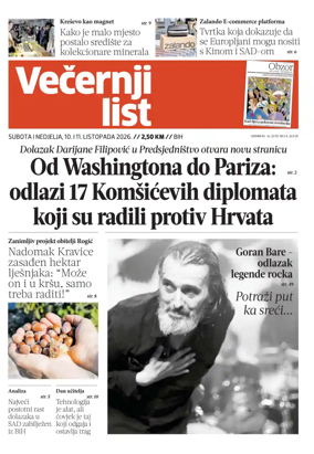 Cover of Vecernji list BiH