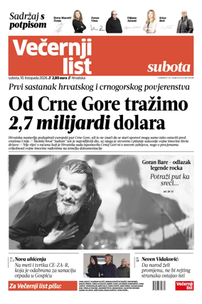 Cover of Vecernji list - Hrvatska