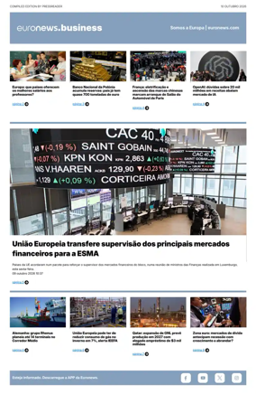 Cover of Euronews Business (Portuguese)