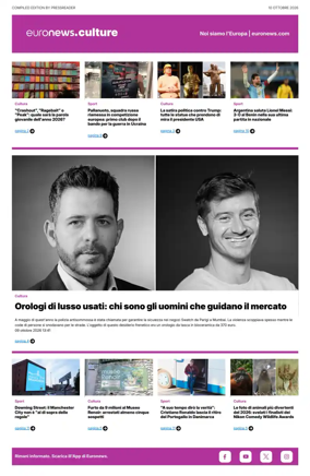 Cover of Euronews Culture and Sport (Italian)