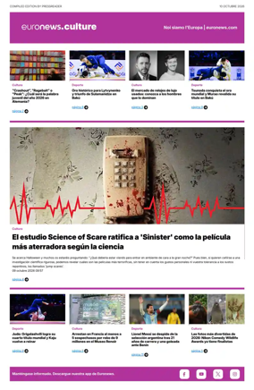 Cover of Euronews Culture and Sport (Spanish) Compiled Edition