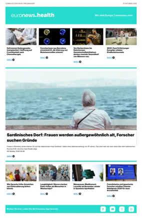 Cover of Euronews Health (German)