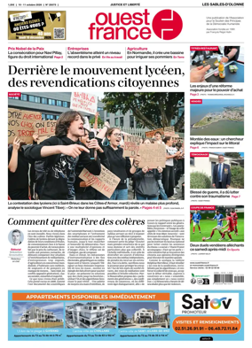 Cover of Ouest France (Les Sables-d'Olonne)
