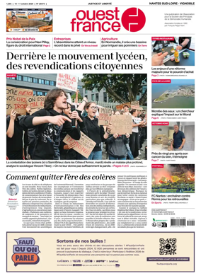 Cover of Ouest France (Nantes / Sud-Loire / Vignoble)