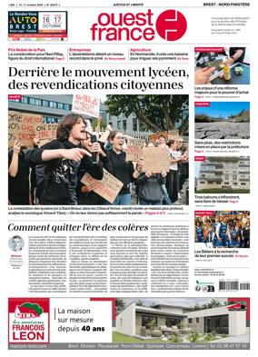 Cover of Ouest France (Nord-Finistere)