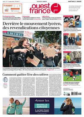 Cover of Ouest France (Saint-Malo)