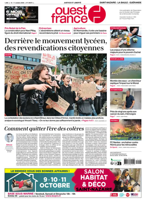Cover of Ouest France (Saint-Nazaire La Baule Guerande)
