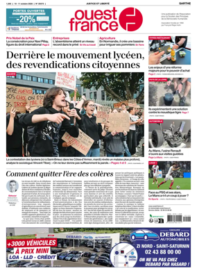 Cover of Ouest France (Sarthe)