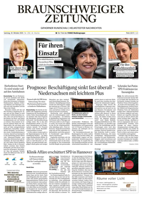 Cover of Braunschweiger Zeitung (Helmstedter Nachrichten)