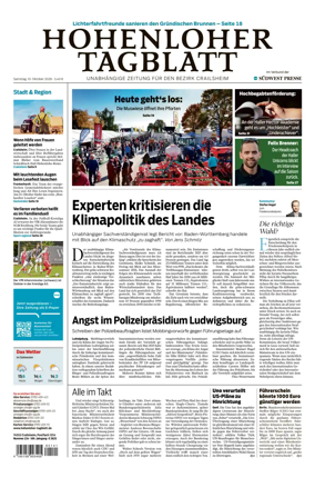 Cover of Hohenloher Tagblatt