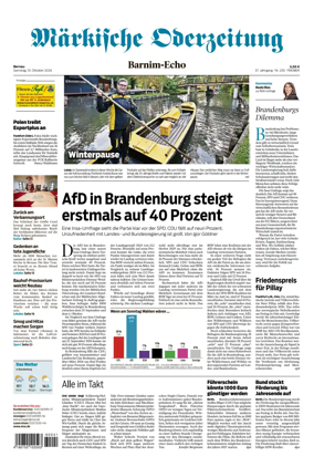 Cover of Markische Oderzeitung Bernau