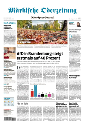 Cover of Markische Oderzeitung Eisenhuttenstadt