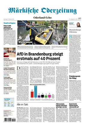 Cover of Markische Oderzeitung Oderland-Echo