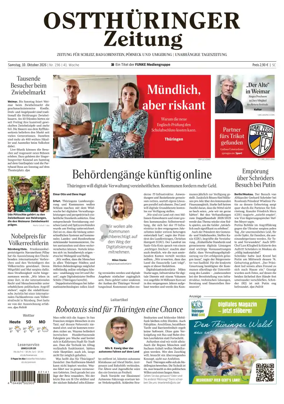 Cover of Ostthuringer Zeitung (Posneck)