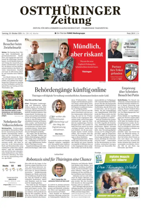Cover of Ostthuringer Zeitung (Landkreis Saalfeld-Rudolstadt)