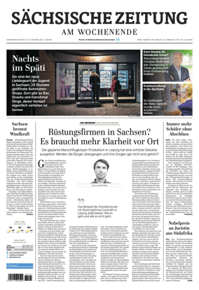 Cover of Sachsische Zeitung (Pirna Sebnitz)