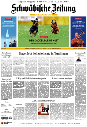 Cover of Schwabische Zeitung (Bad Waldsee / Aulendorf)