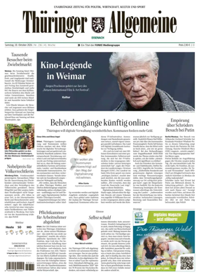Cover of Thuringer Allgemeine (Eisenach)