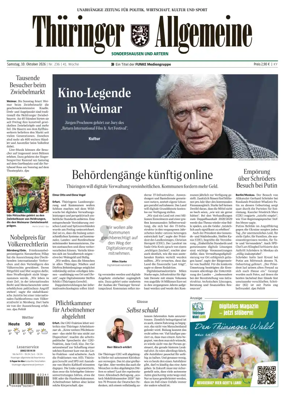 Cover of Thuringer Allgemeine (Sonderhausen und Artern)