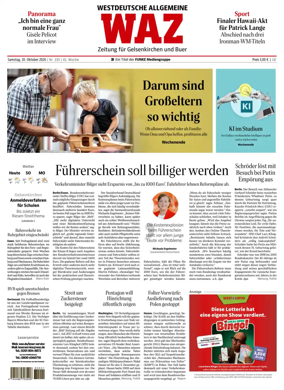Cover of Westdeutsche Allgemeine Zeitung (Gelsenkirchen)
