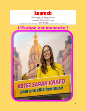Cover of Kourosh France Weekly Magazine (French)