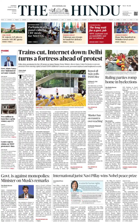 Cover of The Hindu - International