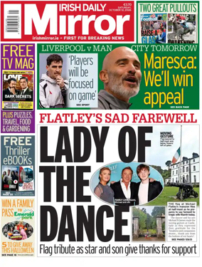 Cover of Irish Daily Mirror