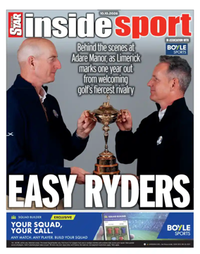 Cover of Irish Daily Star - Inside Sport