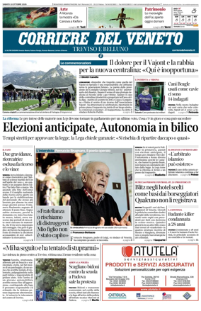 Cover of Corriere del Veneto (Treviso e Belluno)