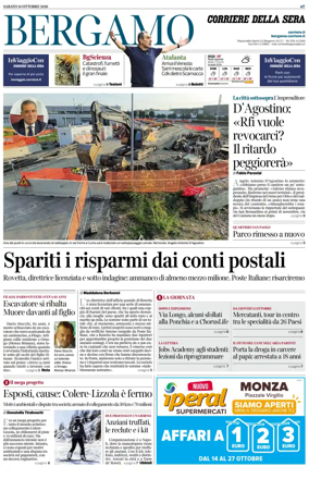 Cover of Corriere della Sera (Bergamo)