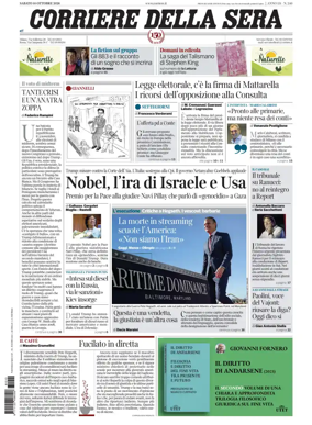 Cover of Corriere della Sera