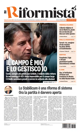 Cover of Il Riformista (Italy)