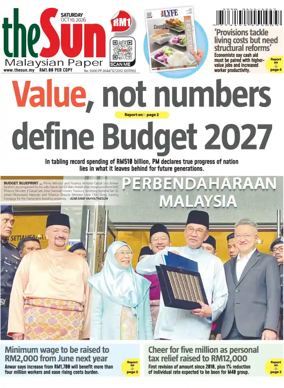 Cover of The Sun (Malaysia)