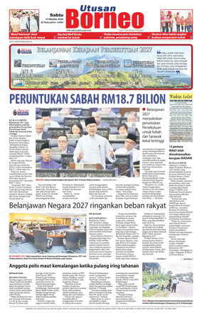 Cover of Utusan Borneo (Sabah)