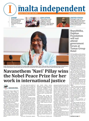 Cover of Malta Independent