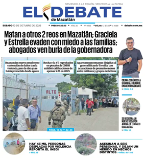 Cover of El Debate de Mazatlan