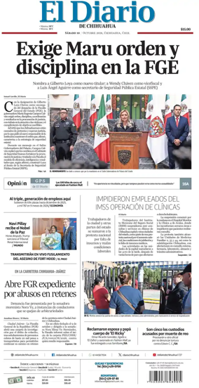 Cover of El Diario de Chihuahua
