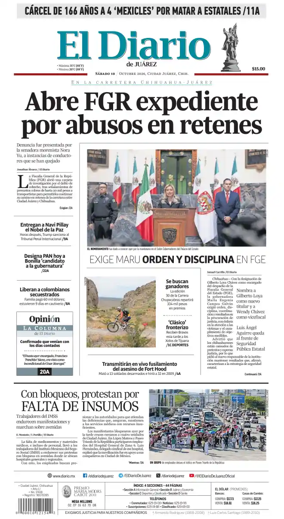 Cover of El Diario de Juarez