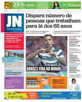 Cover of Jornal de Noticias