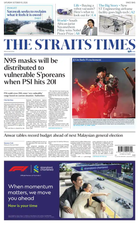 Cover of The Straits Times